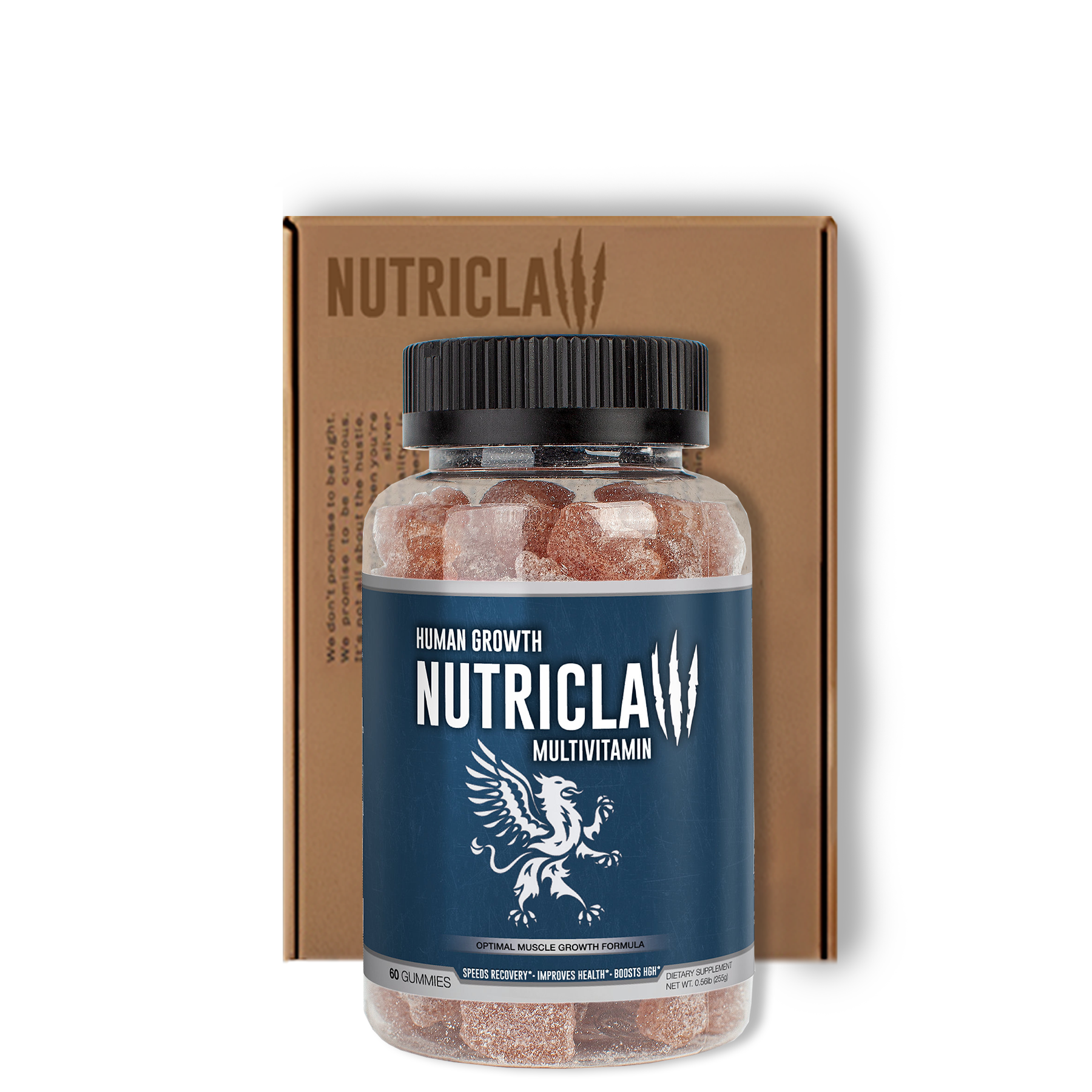 NutriClaw Human Growth Multivitamin Supplement Facts with Essential Vitamins and Minerals for Daily Health Support