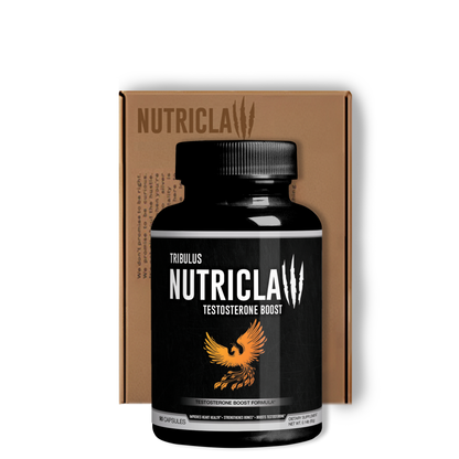 NutriClaw Tribulus Terrestris supplement bottle with natural herbal extract for vitality and performance support