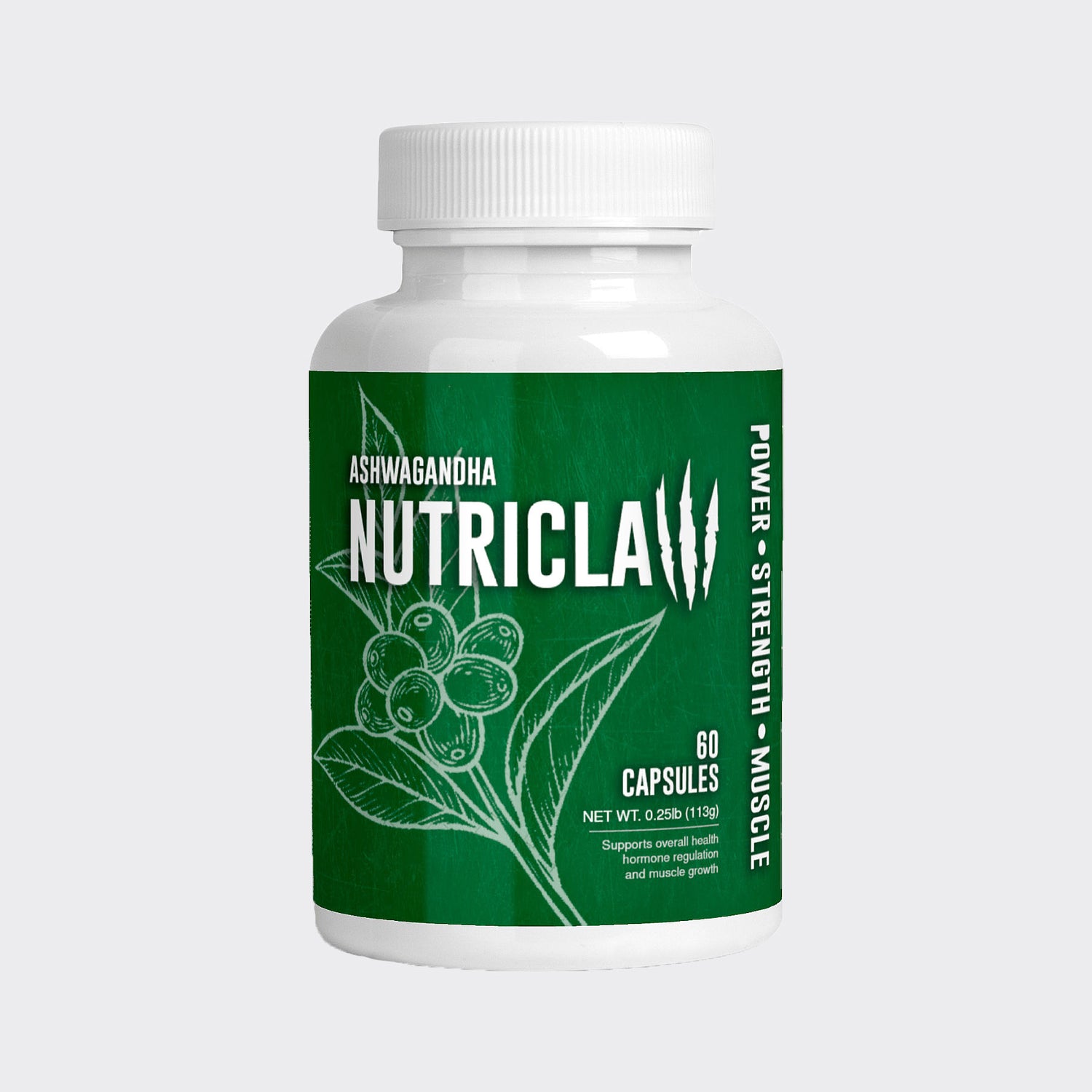 NutriClaw Organic Ashwagandha – Powerful Adaptogen for Relaxation, Cognitive Function, and Immune Support.
