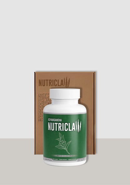 NutriClaw Ashwagandha Capsules – Natural Stress Relief, Anxiety Support, and Energy Boosting Supplement