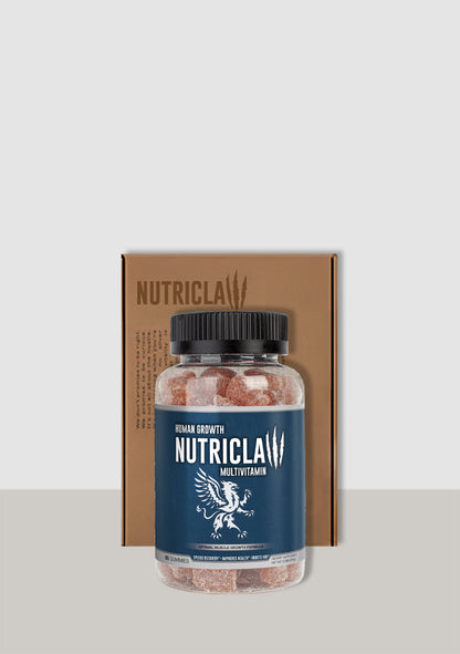 NutriClaw Human Growth Multivitamin Supplement Facts with Essential Vitamins and Minerals for Daily Health Support
